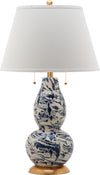 Safavieh Color Swirls 28-Inch H Glass Table Lamp Navy/White 