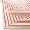 Safavieh Linden LND123Q Red/Creme Area Rug Detail Image