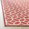 Safavieh Linden LND127Q Red/Creme Area Rug Detail Image