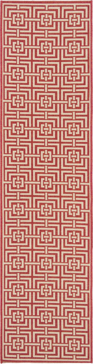 Safavieh Linden LND128Q Red/Creme Area Rug Runner Image