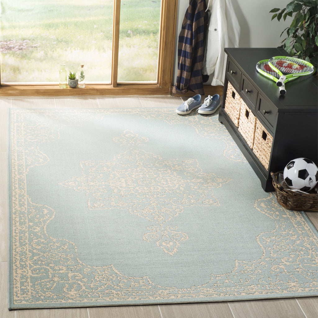 Safavieh Linden LND180L Cream/Aqua Area Rug – Incredible Rugs and Decor