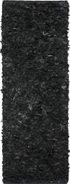 Safavieh Leather Shag LSG511 Black Area Rug 2' 3'' X 6'