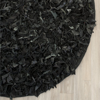 Safavieh Leather Shag LSG511 Black Area Rug 