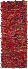 Safavieh Leather Shag LSG511 Red Area Rug 2' 3'' X 6'