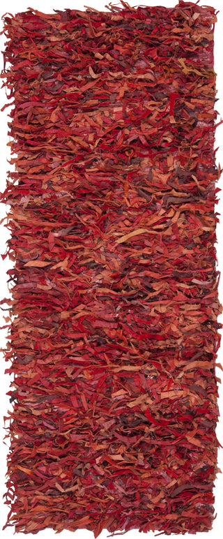 Safavieh Leather Shag LSG511 Red Area Rug 2' 3'' X 6'