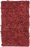 Safavieh Leather Shag LSG511 Red Area Rug 3' X 5'
