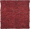Safavieh Leather Shag LSG511 Red Area Rug 6' Square