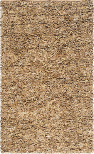 Safavieh Leather Shag LSG511 Light Gold Area Rug 5' X 8'