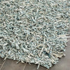 Safavieh Leather Shag LSG511 Light Blue Area Rug Round