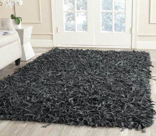 Safavieh Leather Shag LSG511 Grey Area Rug Room Scene