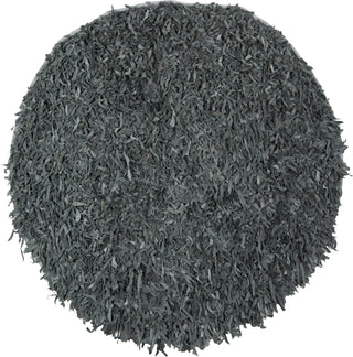 Safavieh Leather Shag LSG511 Grey Area Rug 6' Round