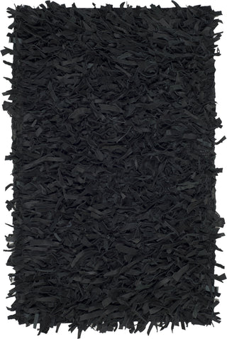 Safavieh Leather Shag LSG601 Black Area Rug 