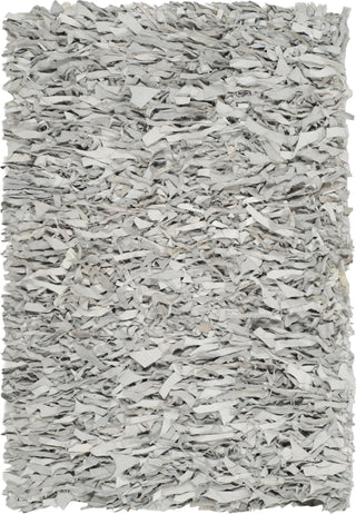 Safavieh Leather Shag LSG601 Grey/White Area Rug 2' X 3'