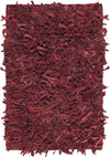Safavieh Leather Shag LSG601 Red Area Rug 2' X 3'