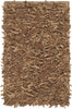 Safavieh Leather Shag LSG601 Light Gold Area Rug 2' X 3'