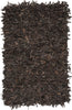 Safavieh Leather Shag LSG601 Dark Brown Area Rug 