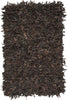 Safavieh Leather Shag LSG601 Dark Brown Area Rug main image