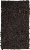 Safavieh Leather Shag LSG601 Dark Brown Area Rug 5' X 8'