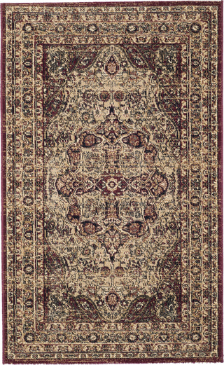 Safavieh Lavar Kerman LVK601B Creme/Red Area Rug 