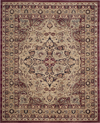 Safavieh Lavar Kerman LVK601B Creme/Red Area Rug 