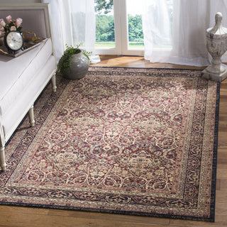 Safavieh Lavar Kerman LVK618D Red/Navy Area Rug  Feature