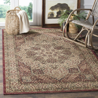 Safavieh Lavar Kerman LVK621B Creme/Red Area Rug  Feature