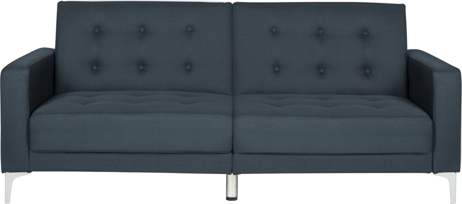 Safavieh Soho Tufted Foldable Sofa Bed Navy and Silver Furniture main image