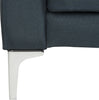 Safavieh Soho Tufted Foldable Sofa Bed Navy and Silver Furniture 