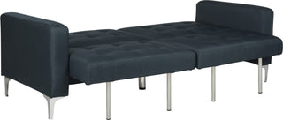 Safavieh Soho Tufted Foldable Sofa Bed Navy and Silver Furniture 