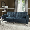 Safavieh Soho Tufted Foldable Sofa Bed Navy and Silver  Feature