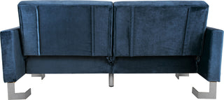 Safavieh Tribeca Foldable Sofa Bed Navy and Silver Furniture 