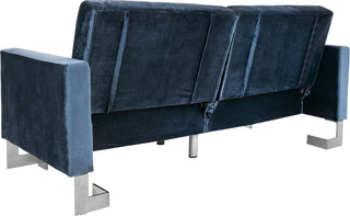 Safavieh Tribeca Foldable Sofa Bed Navy and Silver Furniture 