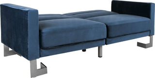 Safavieh Tribeca Foldable Sofa Bed Navy and Silver Furniture 