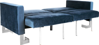 Safavieh Tribeca Foldable Sofa Bed Navy and Silver Furniture 