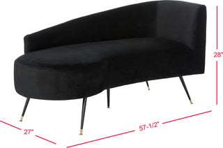 Safavieh Evangeline Parisian Settee Black Furniture 