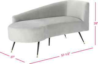 Safavieh Evangeline Parisian Settee Grey Furniture 