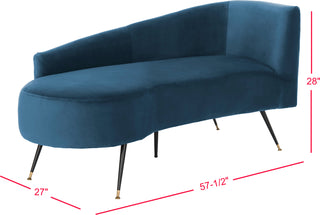 Safavieh Evangeline Parisian Settee Navy Furniture 