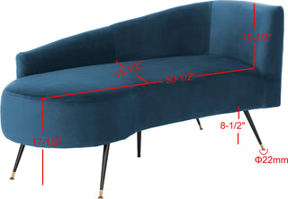 Safavieh Evangeline Parisian Settee Navy Furniture 