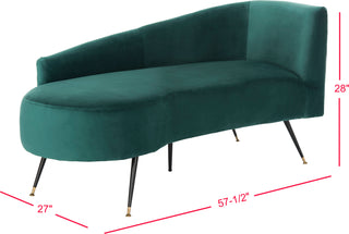 Safavieh Evangeline Parisian Settee Emerald Furniture 