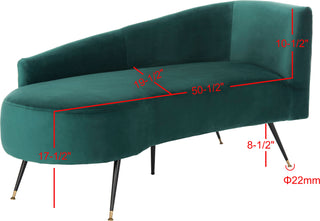 Safavieh Evangeline Parisian Settee Emerald Furniture 