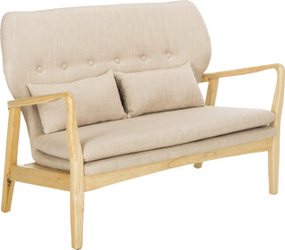 Safavieh Ellaria Loveseat Beige and Natural Furniture 