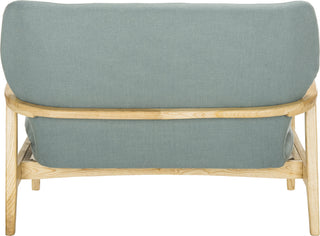 Safavieh Ellaria Loveseat Blue and Natural Furniture 