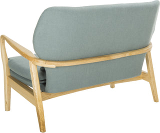 Safavieh Ellaria Loveseat Blue and Natural Furniture 