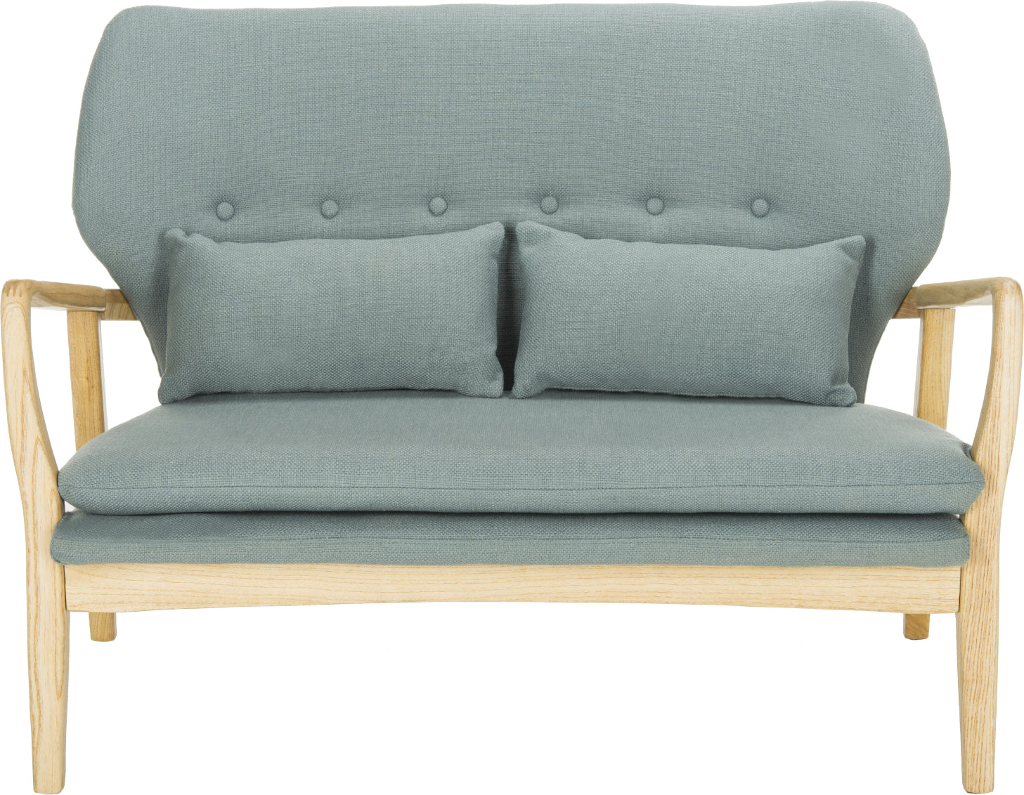 Safavieh Ellaria Loveseat Blue and Natural Furniture main image