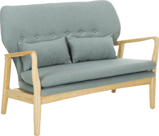 Safavieh Ellaria Loveseat Blue and Natural Furniture 