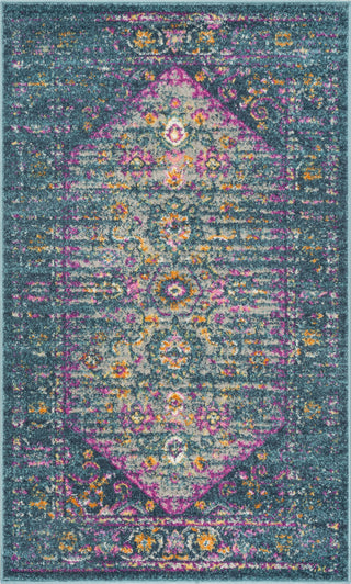 Safavieh Madison MAD122C Blue/Fuchsia Area Rug 