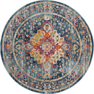 Safavieh Madison MAD154L Teal/Fuchsia Area Rug Round Image