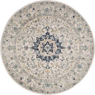 Safavieh Madison MAD155M Ivory/Blue Area Rug Round Image