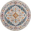 Safavieh Madison MAD156K Turquoise/Ivory Area Rug Round Image