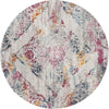 Safavieh Madison MAD157R Light Grey/Fuchsia Area Rug Round Image